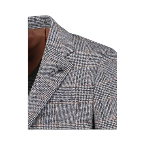Lardini Single Breasted Checked Blazer
