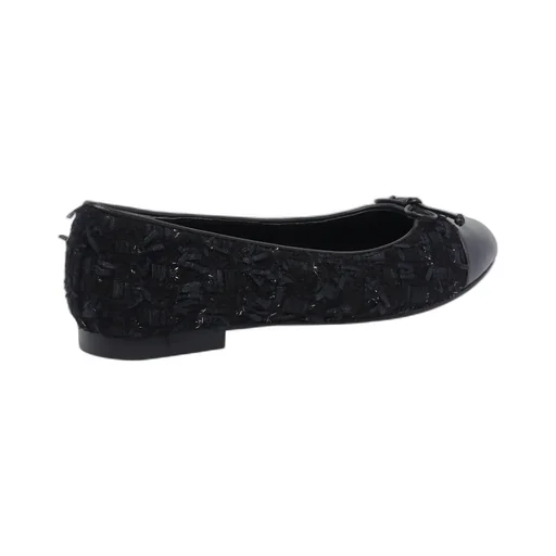 Tory Burch Bow Detailed Cap-Toe Ballet Flats
