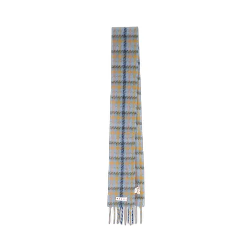 Marni Checked Fringed Scarf