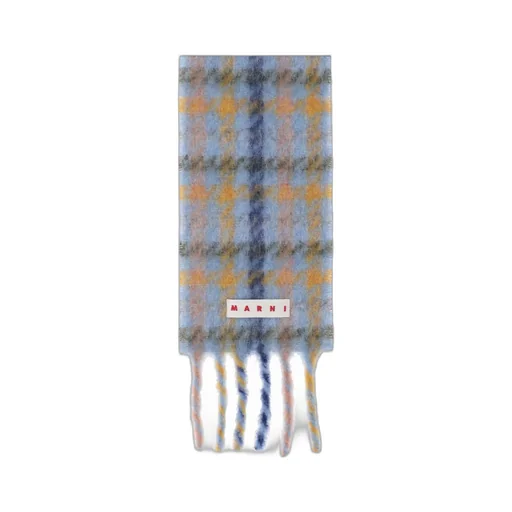 Marni Checked Fringed Scarf
