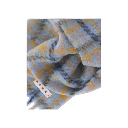 Marni Checked Fringed Scarf