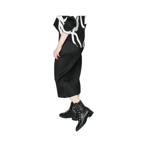 Pleats Please Issey Miyake Pleated Midi Skirt