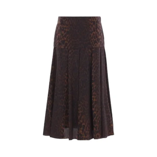 Leopard Printed Midi Skirt