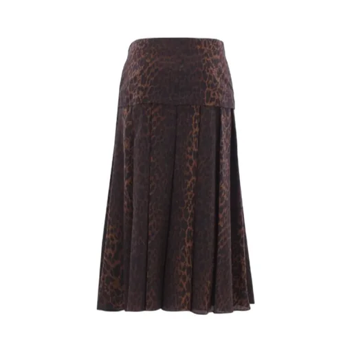 Leopard Printed Midi Skirt