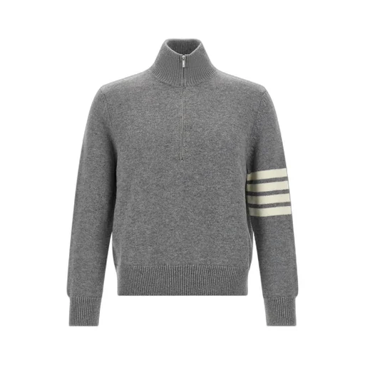Thom Browne Stripe Detailed Funnel Neck Sweater