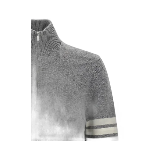 Thom Browne Stripe Detailed Funnel Neck Sweater