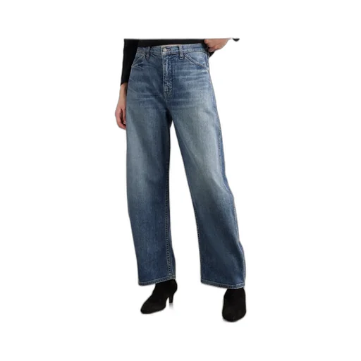 Belt-Lined Denim Trousers