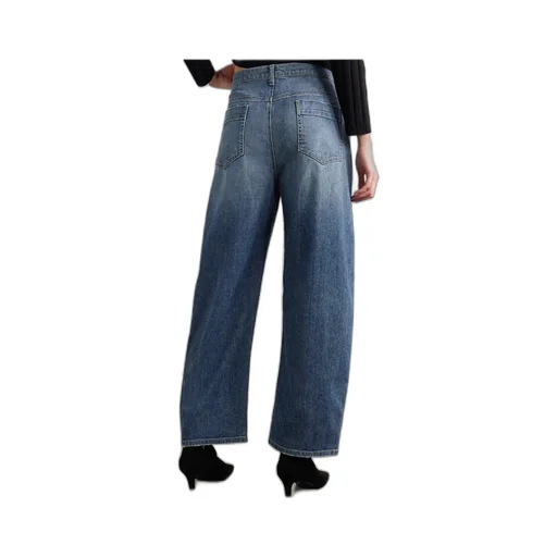 Belt-Lined Denim Trousers