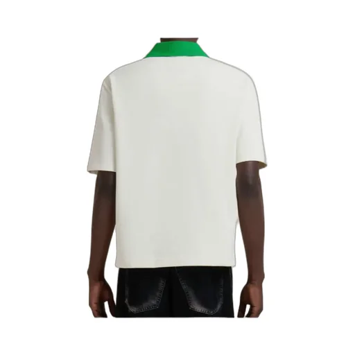 Marni Contrast Collar Piqué Polo Shirt