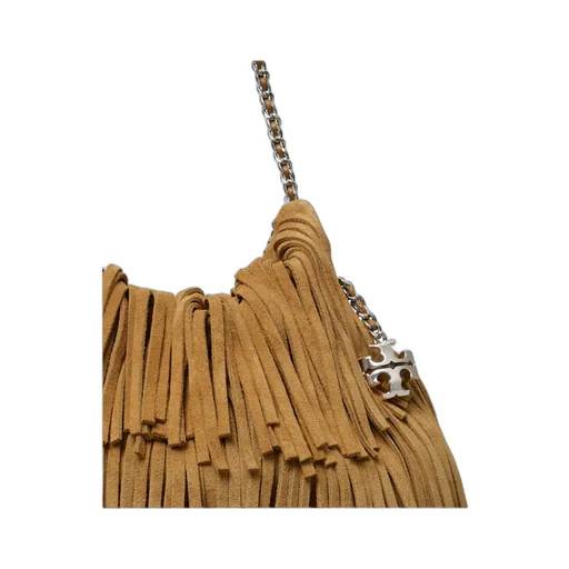 Tory Burch Mini Fleming Fringed Hobo Bag