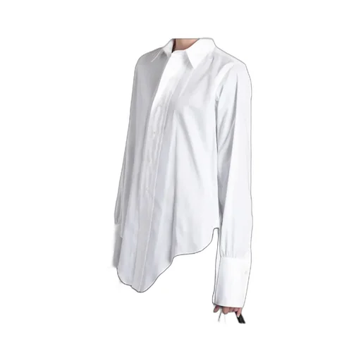 Maison Margiela Curved-Hem Long Sleeved Shirt