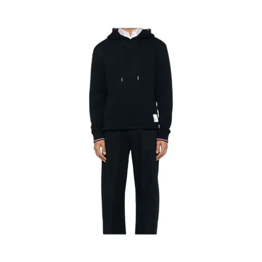 Thom Browne Rwb-Stripe Drawstring Hoodie