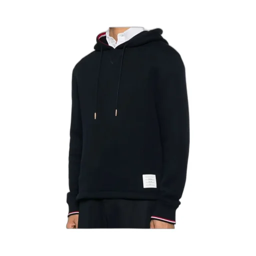 Thom Browne Rwb-Stripe Drawstring Hoodie