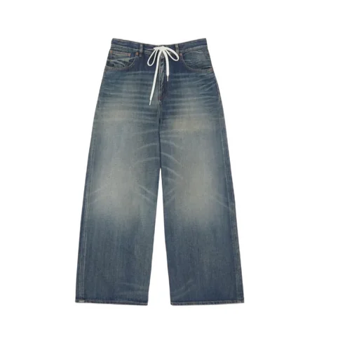 Mm6 Maison Margiela Drawstring Wide-Leg Jeans