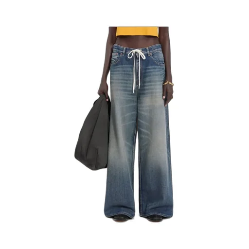 Mm6 Maison Margiela Drawstring Wide-Leg Jeans