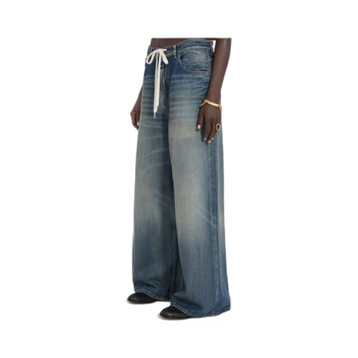 Mm6 Maison Margiela Drawstring Wide-Leg Jeans