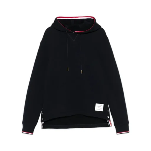 Thom Browne Rwb-Stripe Drawstring Hoodie
