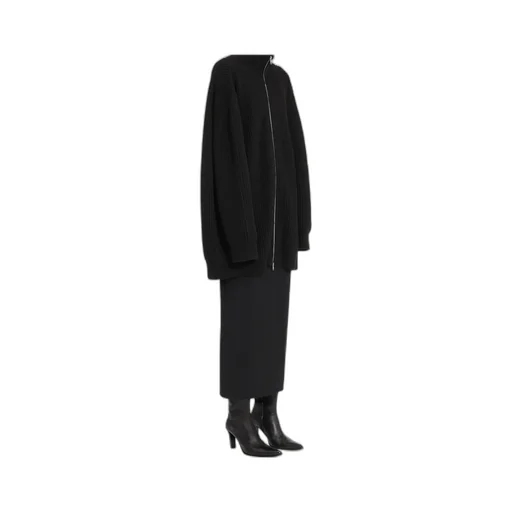 Mm6 Maison Margiela Ribbed Knit Cardigan Dress