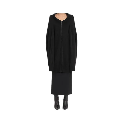 Mm6 Maison Margiela Ribbed Knit Cardigan Dress
