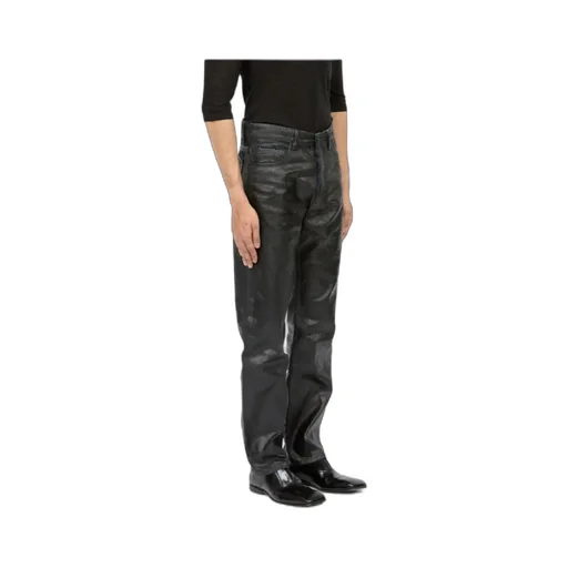 Waxed-Effect Jeans