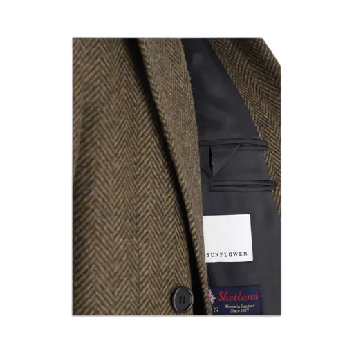 Herringbone Double-Breasted Coat