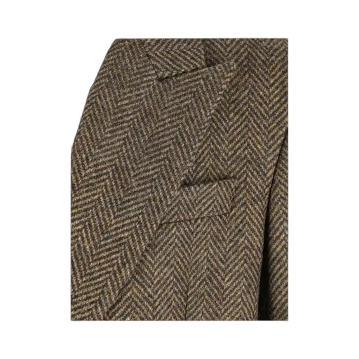 Herringbone Double-Breasted Coat