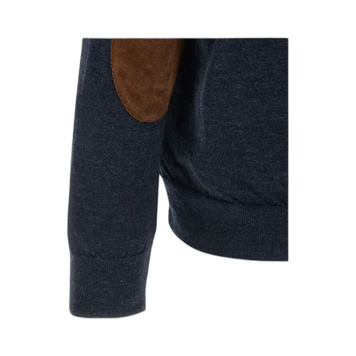 Elbow-Patch V-Neck Cardigan