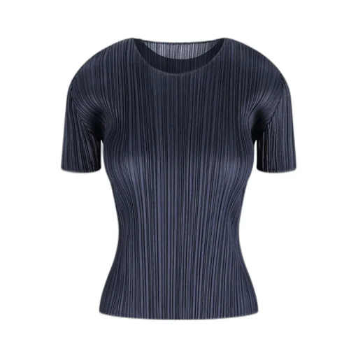Pleats Please Issey Miyake Crewneck Pleated T-Shirt