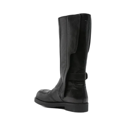 Mm6 Maison Margiela Buckle Detailed Biker Boots