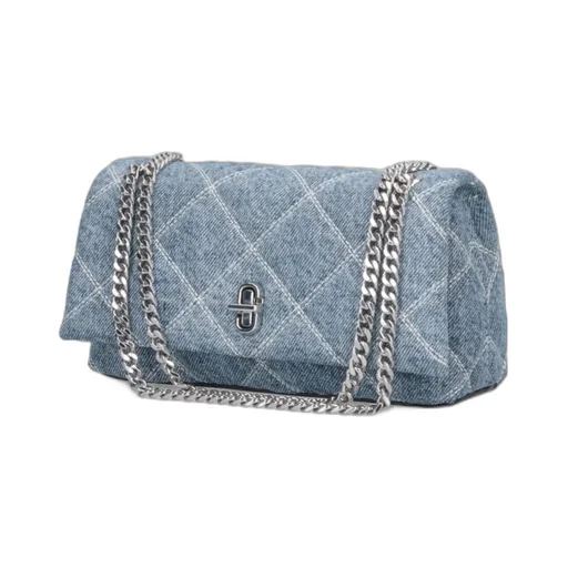 Marc Jacobs Dual Quilted Denim Chained Crossbody Bag
