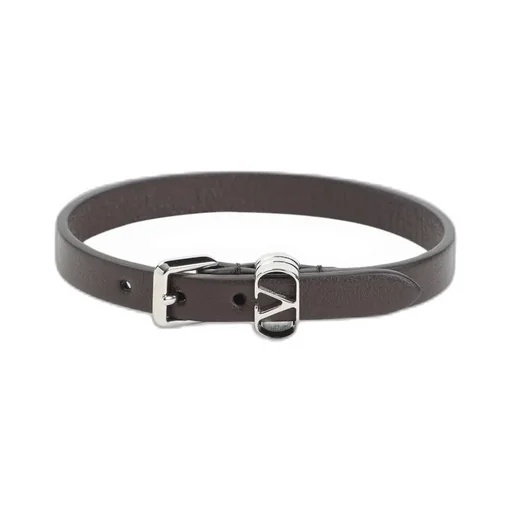 Leather V-Logo Bracelet