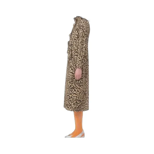 Cloth Coat In Animalier Print