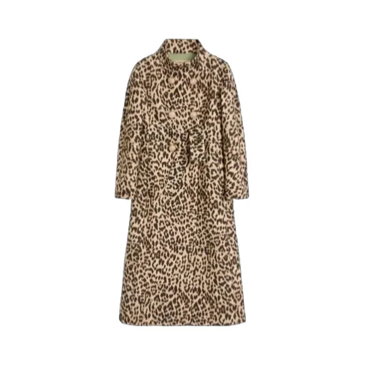 Cloth Coat In Animalier Print
