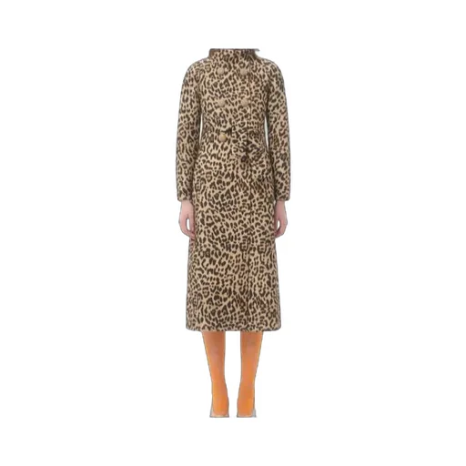 Cloth Coat In Animalier Print