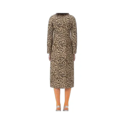 Cloth Coat In Animalier Print