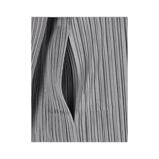 Pleats Please Issey Miyake V-Neck Pleated Coat