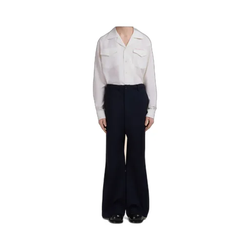 Marni Stitched Crease Flared Trousers