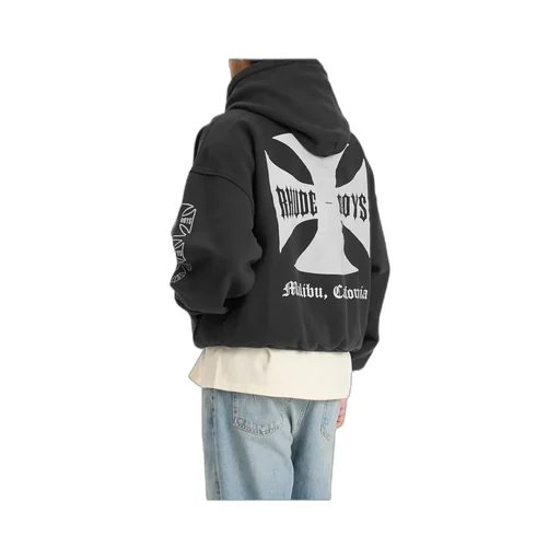Rhude Logo-Printed Long Sleeved Hoodie