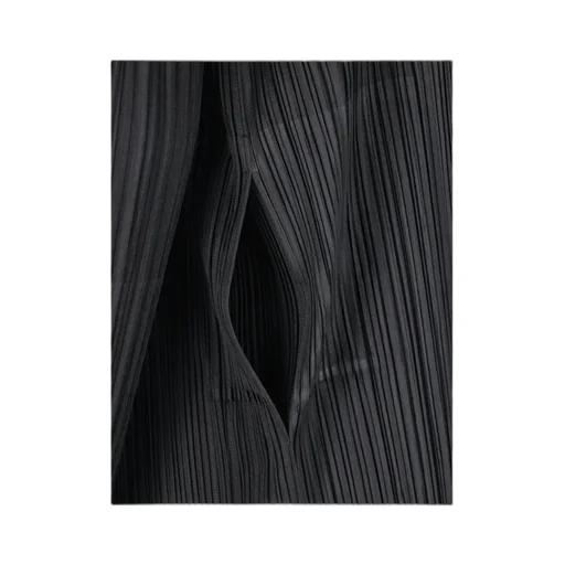 Pleats Please Issey Miyake V-Neck Pleated Coat