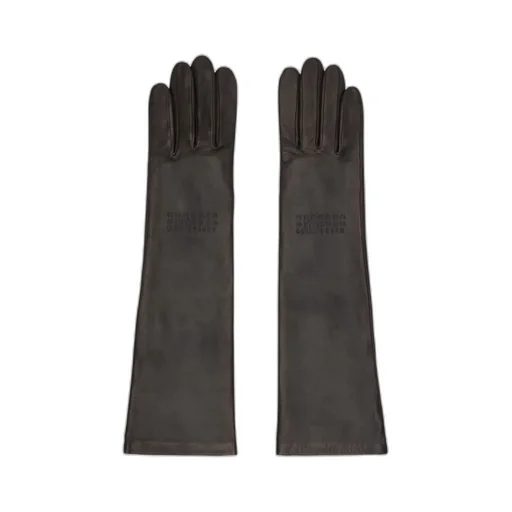 Mm6 Maison Margiela Mid-Length Leather Gloves