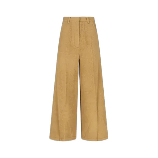 Low Classic Pleated Straight-Leg Trousers