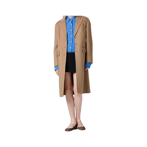 Miu Miu Single-Breasted Long Coat