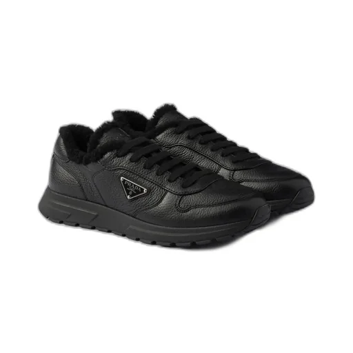 Prada Triangle-Logo Lace-Up Sneakers