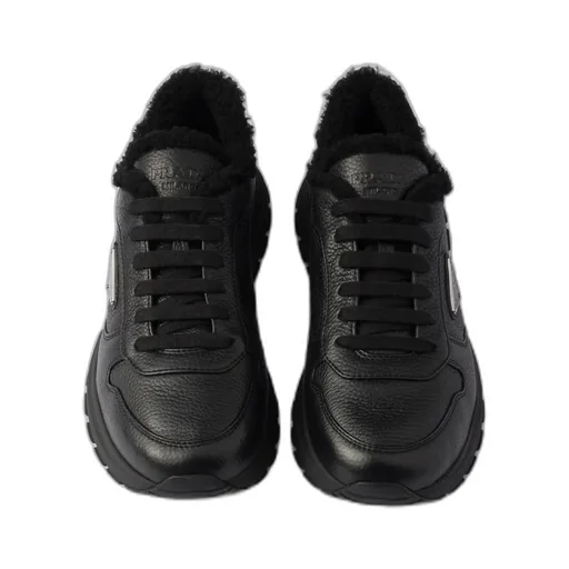 Prada Triangle-Logo Lace-Up Sneakers