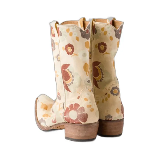 Prada Floral-Printed Pointed-Toe Western Boots
