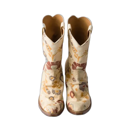Prada Floral-Printed Pointed-Toe Western Boots