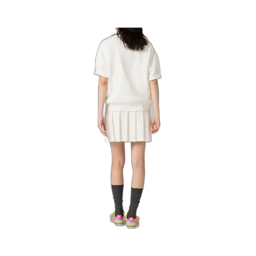 Miu Miu Short-Sleeved Knitted Polo Shirt