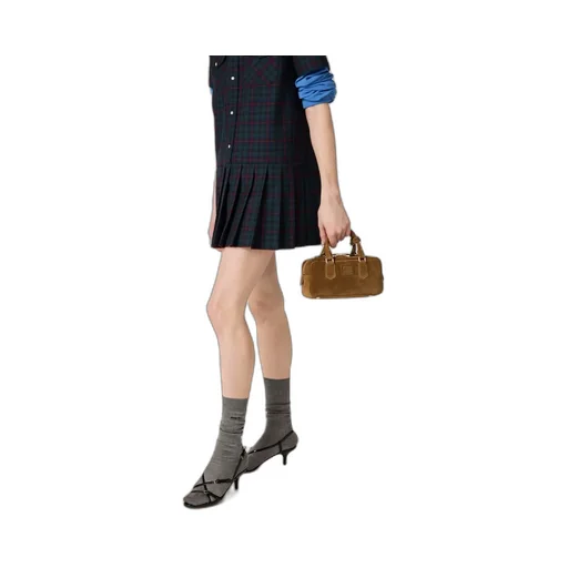 Arcadie Padded Suede Top-Handle Bag