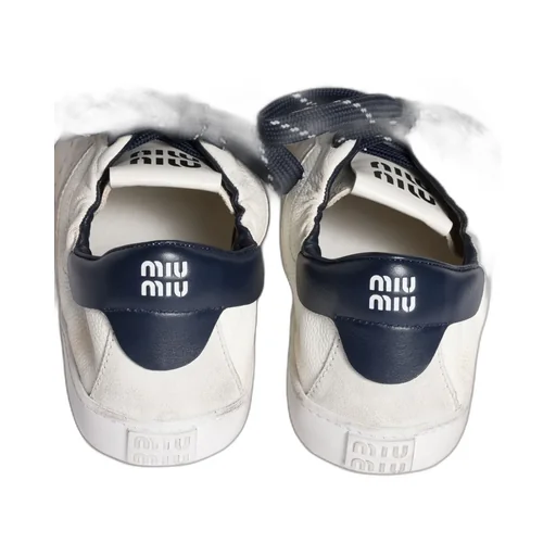 Miu Miu Round-Toe Lace-Up Sneakers