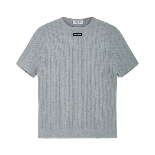 Miu Miu Short-Sleeved Knitted Jumper